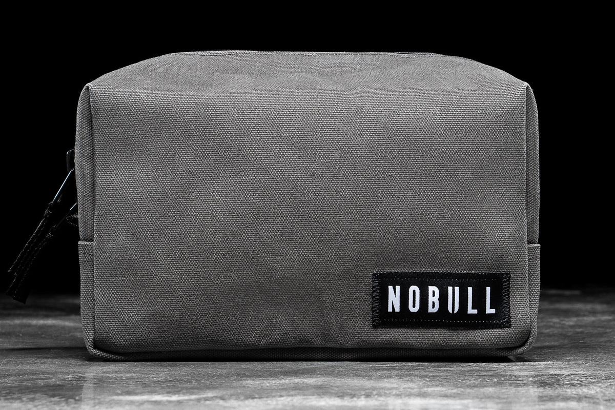 Nobull Waxed Canvas Kit Men\'s Bags Grey | Australia (HJ1928)